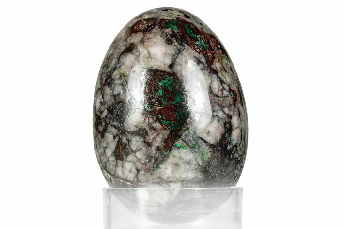 Polished Strawberry Quartz Egg - South Africa #356213